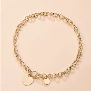 gold chain necklace with heart charm 💛 NEW